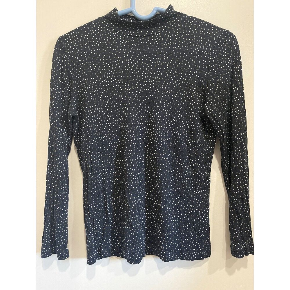 Vince. M/M Blouse Black Ivory Polka Dot Blouse Top